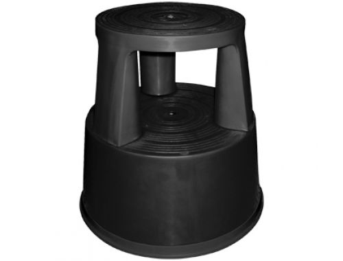 Tamborete q-connect com rodas retrateis preto , Q-connect , 24640 , 5705831006331